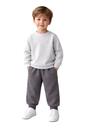 Gri Çocuk Eşofman Takımı (3-7 Yaş) Rahat Kalıp