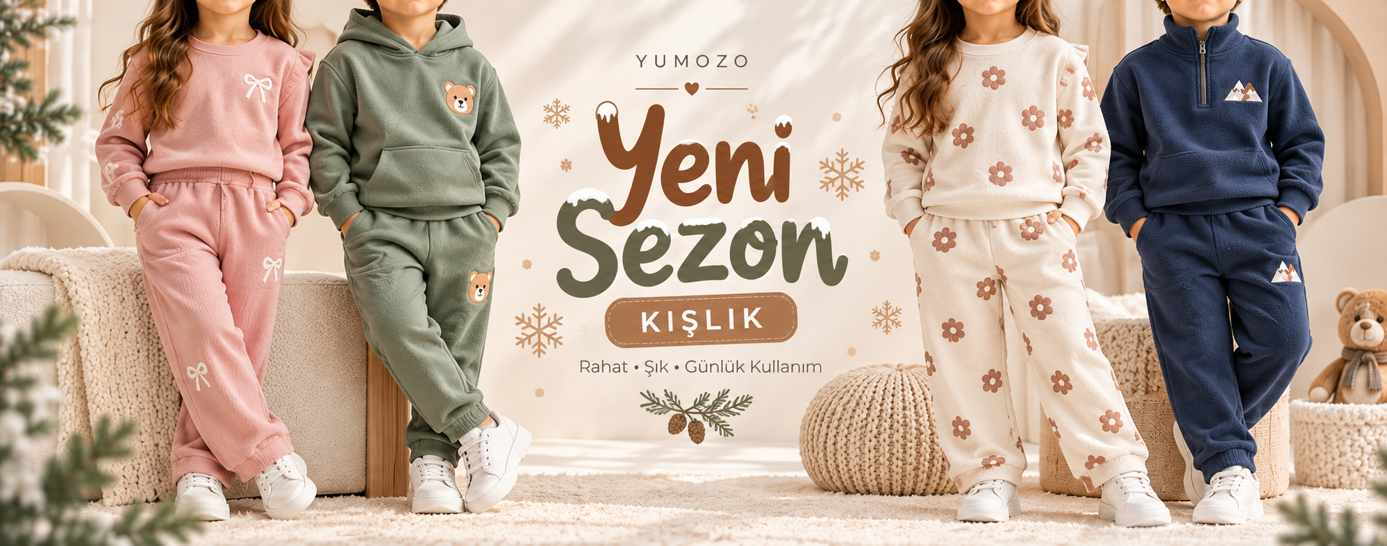 Yumozo Yeni Sezon Kışlık Çocuk Giyim